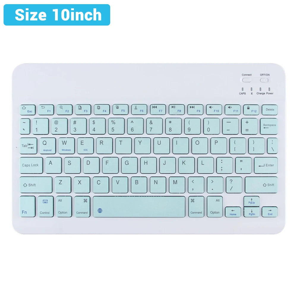 Bluetooth Wireless Keyboard Mouse for Android IOS Huawei Xiaomi Tablet for Ipad Air Mini 5 Spanish Korean Russian Keyboard