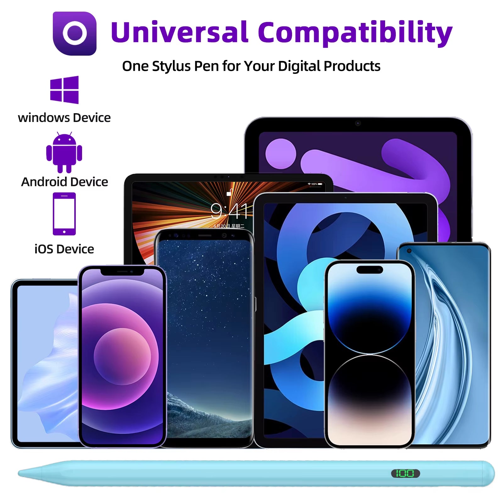 Stylus Pen for Ipad Touch Pen for Android Ipad Accessories for Apple Pencil  Stylus Pen with Digital Power Display