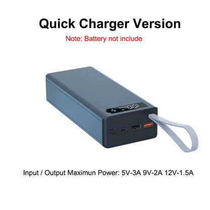 QC3.0 Wireless Charge 16*18650 Battery DIY Power Bank Case Dual USB Mobile Phone Charge 18650 Battery Holder Charging Box