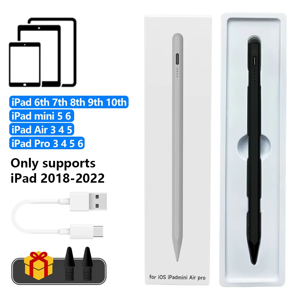 For Ipad Pencil Palm Rejection Stylus Apple Pencil Pen for Ipad Accessories Pro Air Mini Note-Taking Pen 1 2 Generation