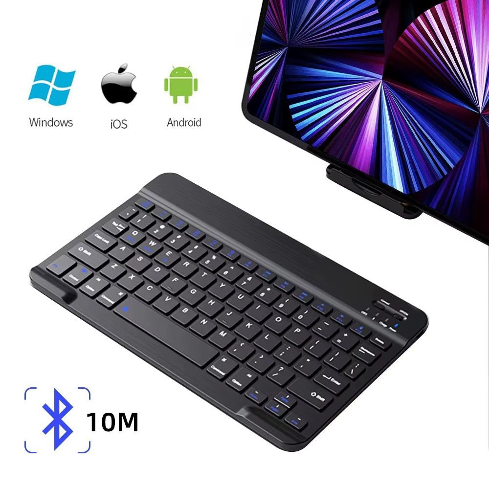 Rechargeable Bluetooth-Compatible Keyboard Portable Compact Wireless Keyboard for Android Windows Ios Tablet Iphone Ipad Samsung