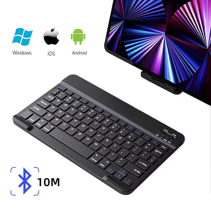 Rechargeable Bluetooth-Compatible Keyboard Portable Compact Wireless Keyboard for Android Windows Ios Tablet Iphone Ipad Samsung