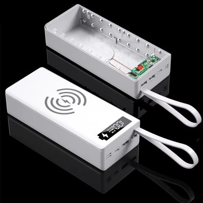 QC3.0 Wireless Charge 16*18650 Battery DIY Power Bank Case Dual USB Mobile Phone Charge 18650 Battery Holder Charging Box