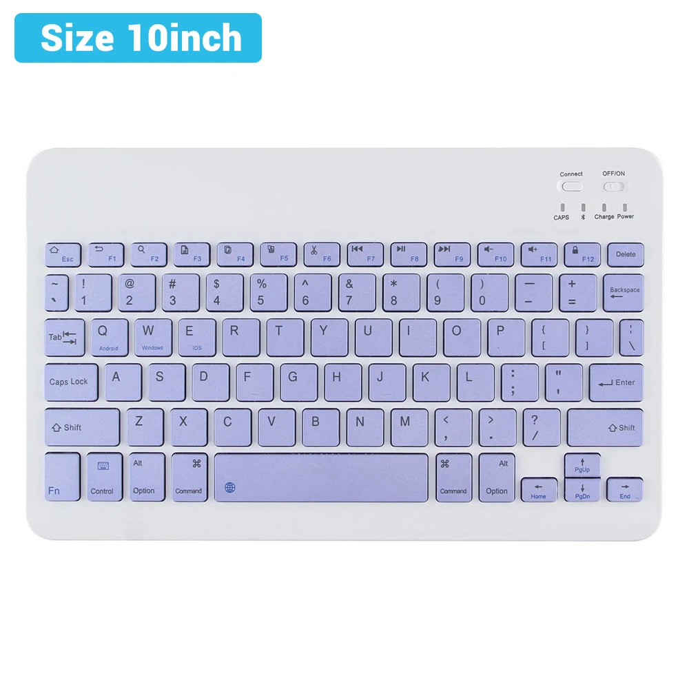 Bluetooth Wireless Keyboard Mouse for Android IOS Huawei Xiaomi Tablet for Ipad Air Mini 5 Spanish Korean Russian Keyboard