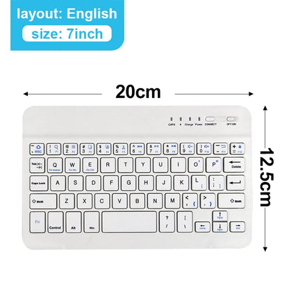 Bluetooth Wireless Keyboard Mouse for Android IOS Huawei Xiaomi Tablet for Ipad Air Mini 5 Spanish Korean Russian Keyboard