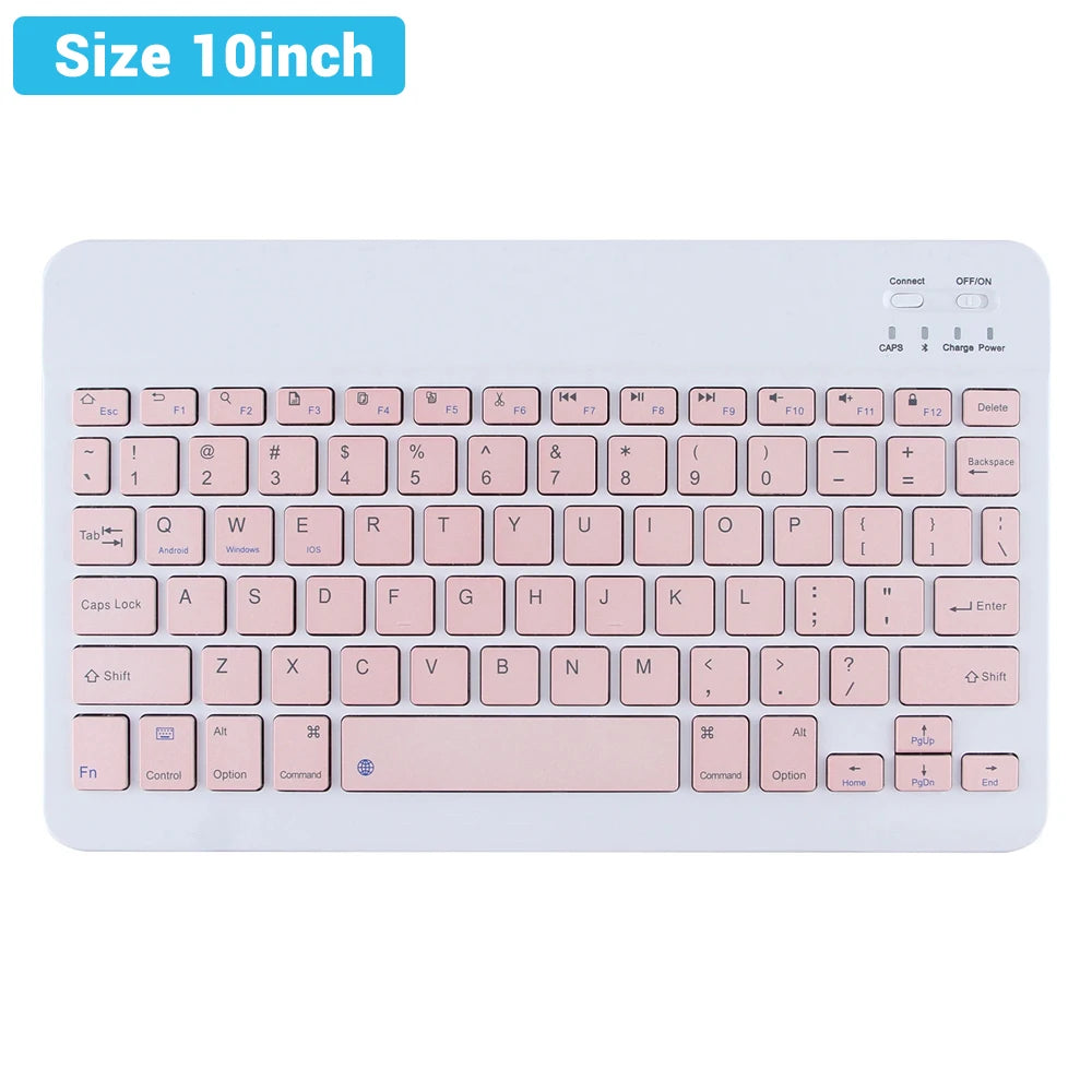 Bluetooth Wireless Keyboard Mouse for Android IOS Huawei Xiaomi Tablet for Ipad Air Mini 5 Spanish Korean Russian Keyboard