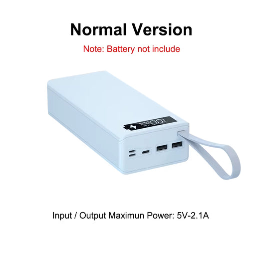 QC3.0 Wireless Charge 16*18650 Battery DIY Power Bank Case Dual USB Mobile Phone Charge 18650 Battery Holder Charging Box