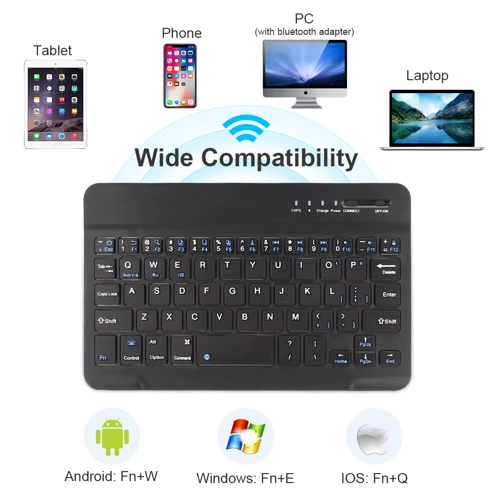 Bluetooth Wireless Keyboard Mini Keyboard for Laptop Tablet Phone Ipad Rechargeable Gaming Keyboard for Android Ios Windows
