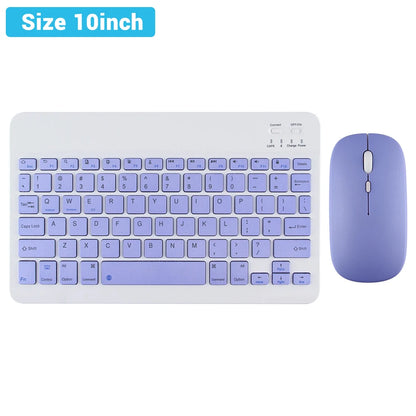 Bluetooth Wireless Keyboard Mouse for Android IOS Huawei Xiaomi Tablet for Ipad Air Mini 5 Spanish Korean Russian Keyboard