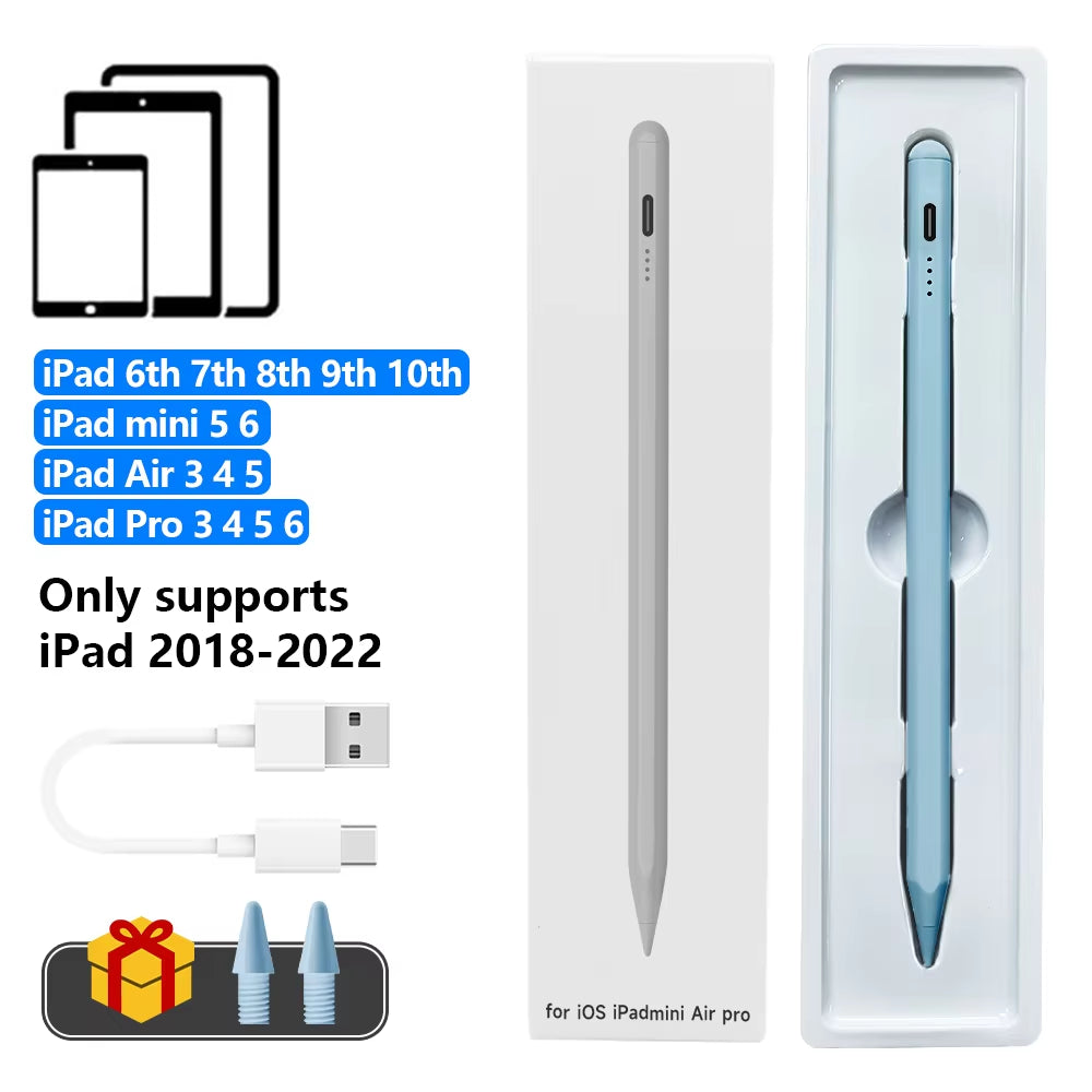 For Ipad Pencil Palm Rejection Stylus Apple Pencil Pen for Ipad Accessories Pro Air Mini Note-Taking Pen 1 2 Generation