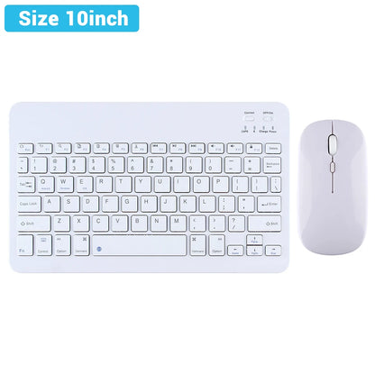Bluetooth Wireless Keyboard Mouse for Android IOS Huawei Xiaomi Tablet for Ipad Air Mini 5 Spanish Korean Russian Keyboard