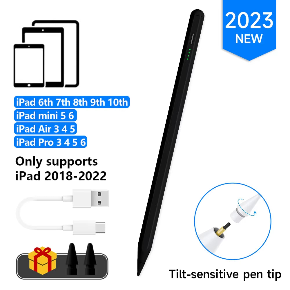 For Ipad Pencil Palm Rejection Stylus Apple Pencil Pen for Ipad Accessories Pro Air Mini Note-Taking Pen 1 2 Generation
