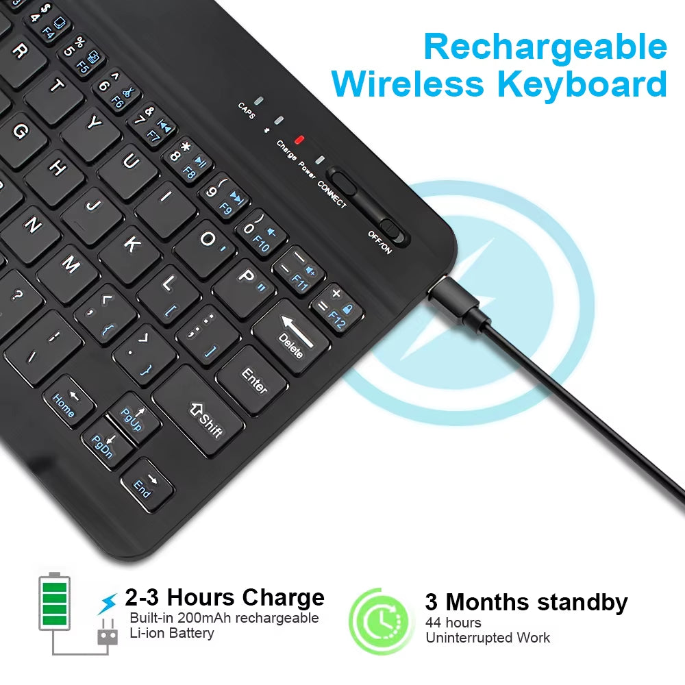 Bluetooth Wireless Keyboard Mini Keyboard for Laptop Tablet Phone Ipad Rechargeable Gaming Keyboard for Android Ios Windows