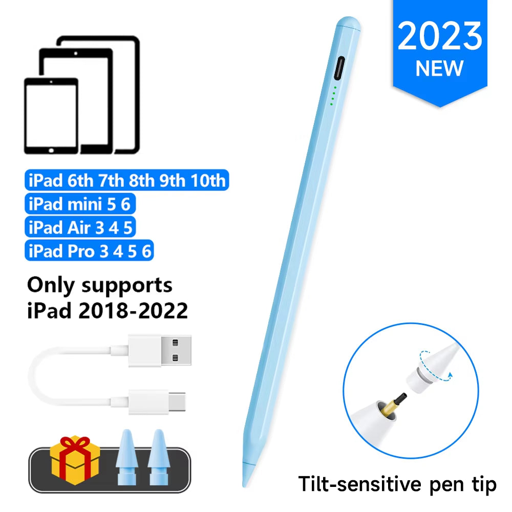 For Ipad Pencil Palm Rejection Stylus Apple Pencil Pen for Ipad Accessories Pro Air Mini Note-Taking Pen 1 2 Generation
