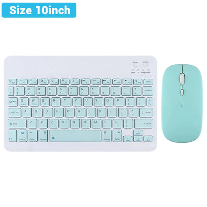 Bluetooth Wireless Keyboard Mouse for Android IOS Huawei Xiaomi Tablet for Ipad Air Mini 5 Spanish Korean Russian Keyboard