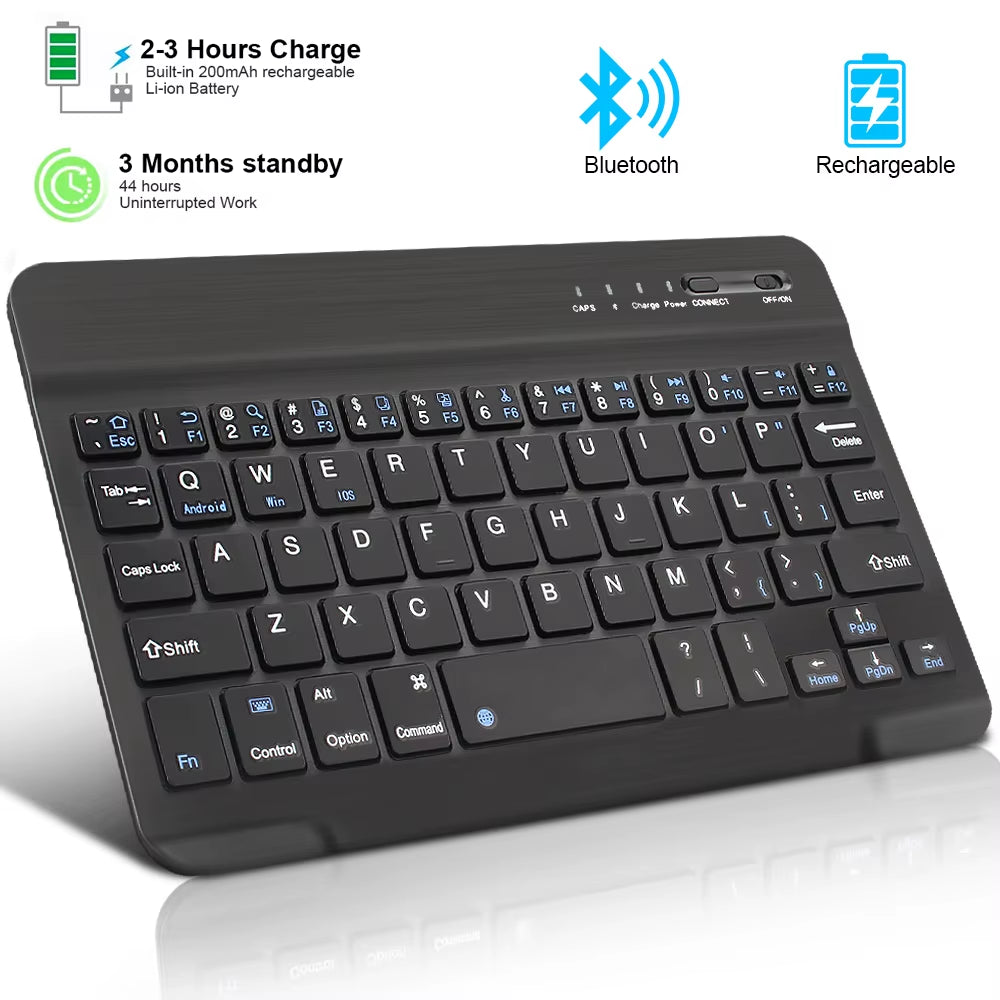 Bluetooth Wireless Keyboard Mini Keyboard for Laptop Tablet Phone Ipad Rechargeable Gaming Keyboard for Android Ios Windows