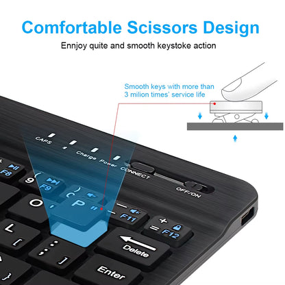 Bluetooth Wireless Keyboard Mini Keyboard for Laptop Tablet Phone Ipad Rechargeable Gaming Keyboard for Android Ios Windows